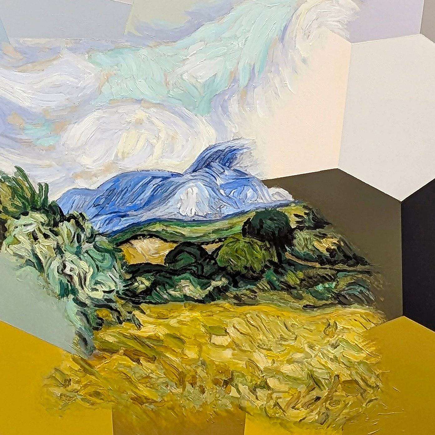 Detail of Wheat Fields, original abstract painting for sale by Marcus Callum artistOriginal Painting: "Wheat Fields" (Available)